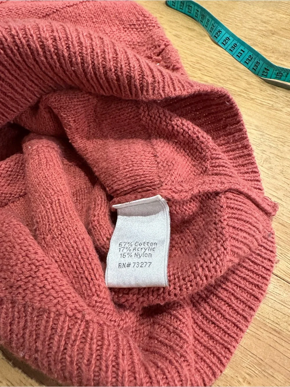 LC Lauren Conrad Medium Orange Textured Crew Neck Sweater